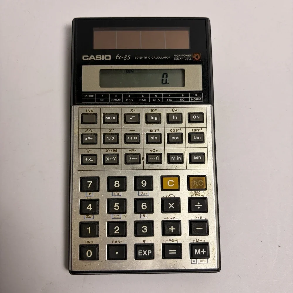 Casio fx-85 Scientific High Power Solar Cell Calculator Made in Japan Tested